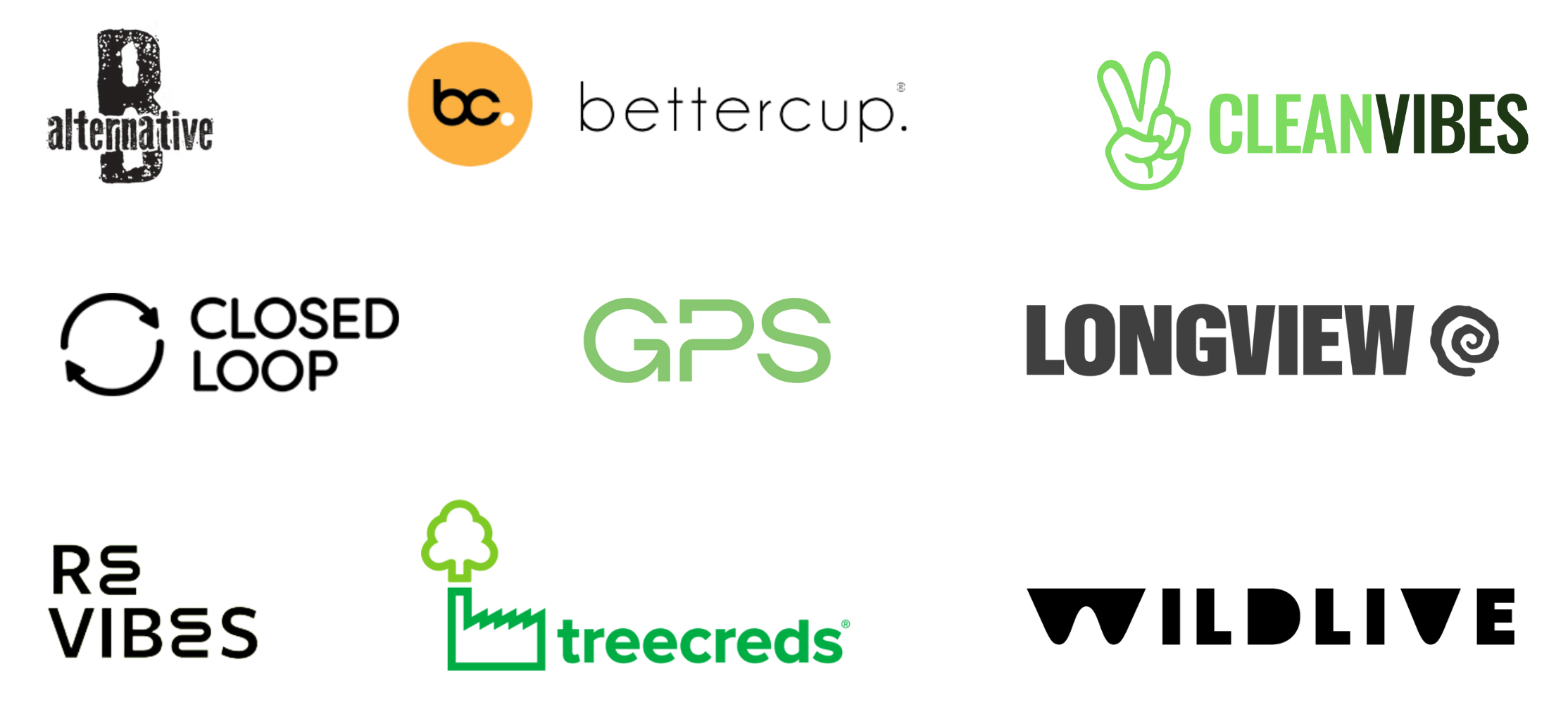 A block of nine logos of the preferred suppliers.