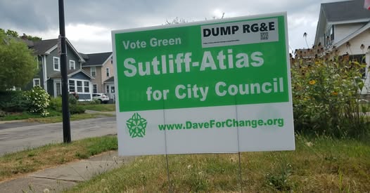 Dave for Change lawn sign in someone's yard