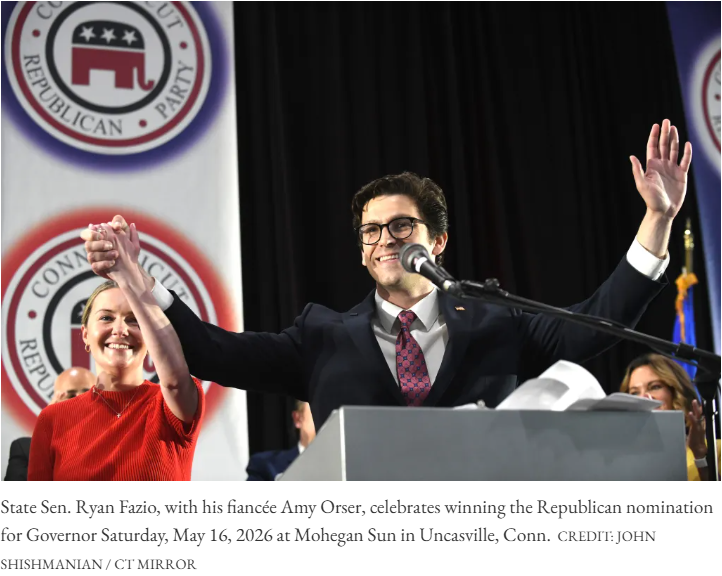 Ryan Fazio wins the CT GOP Nomination for Governor