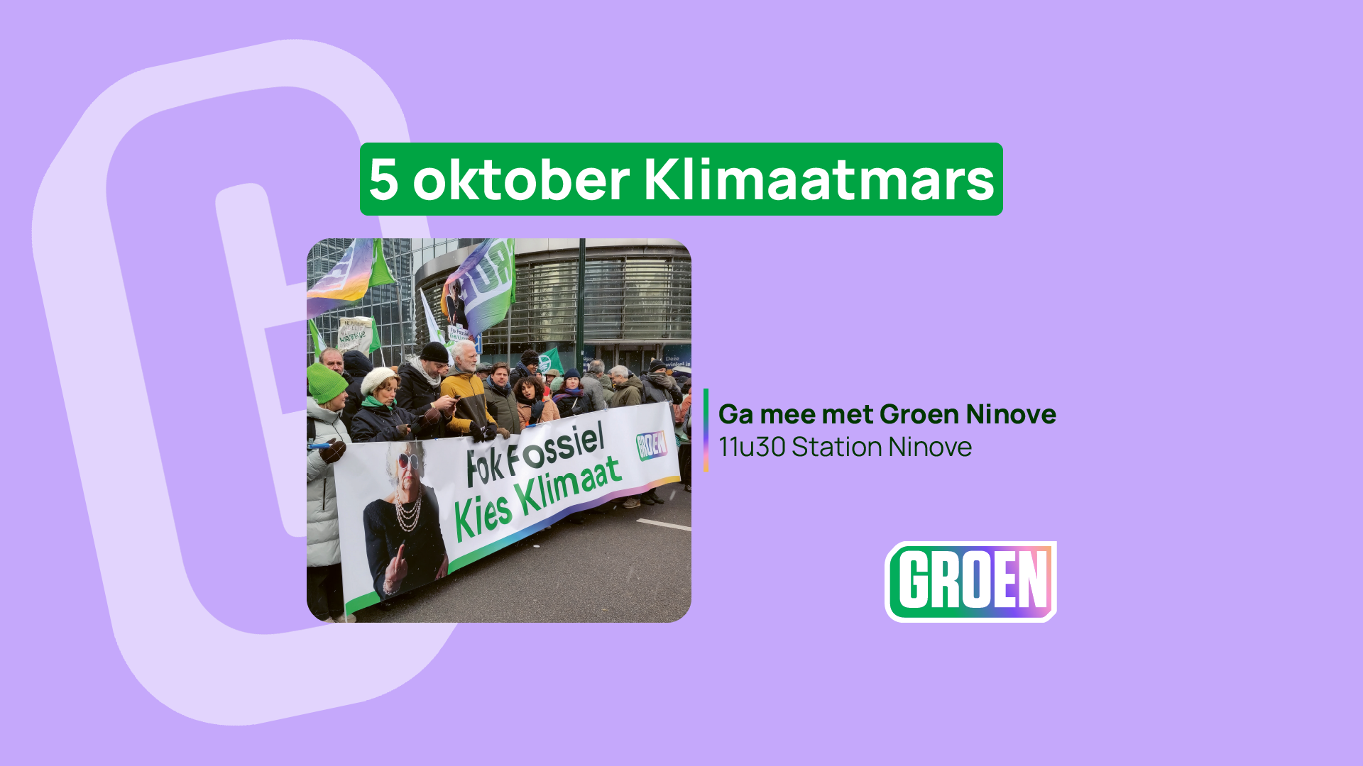 5 oktober Klimaatmars Brussel! Ga mee!