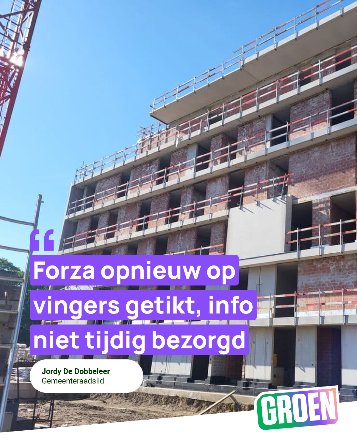 Interventie gemeenteraadslid Groen levert de stad 830 000 euro op