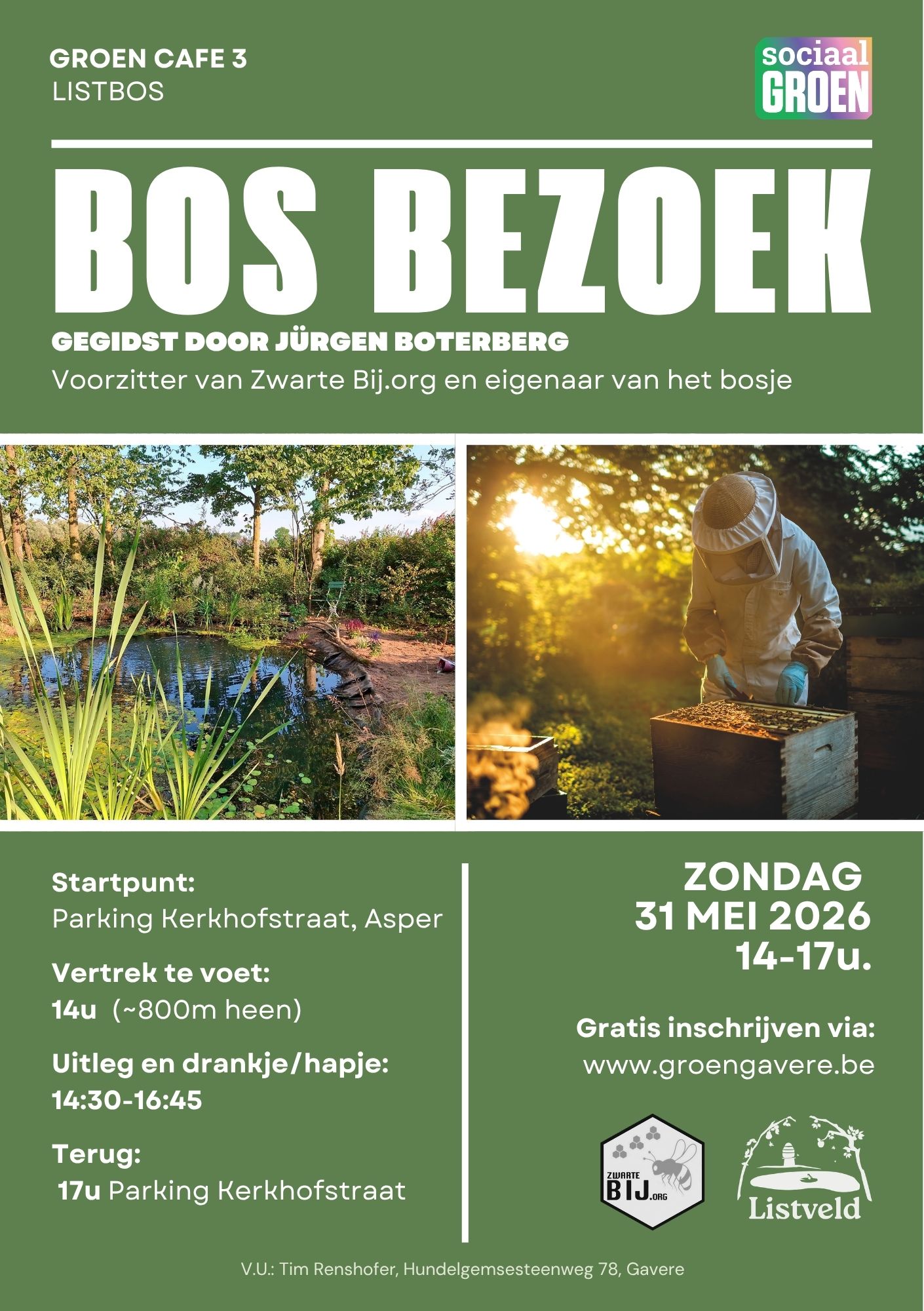 Groen Café Vol. 3: Listveldbos bezoek zondag 31/05