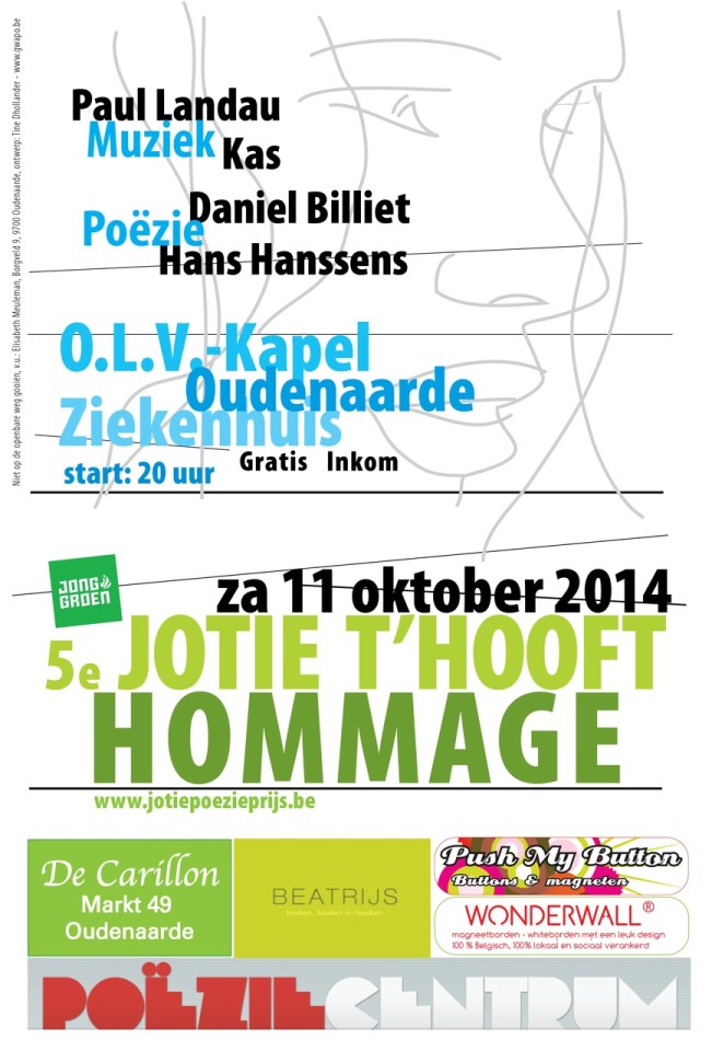 Zaterdag 11 oktober 2014 - Hommageavond Jotie T'Hooft en start 4de JTP