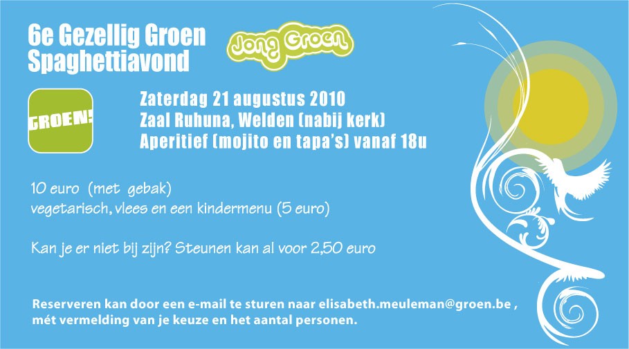 Gezellig Groen! - Zomerse spaghettiavond! van Groen! en Jong Groen Oudenaarde