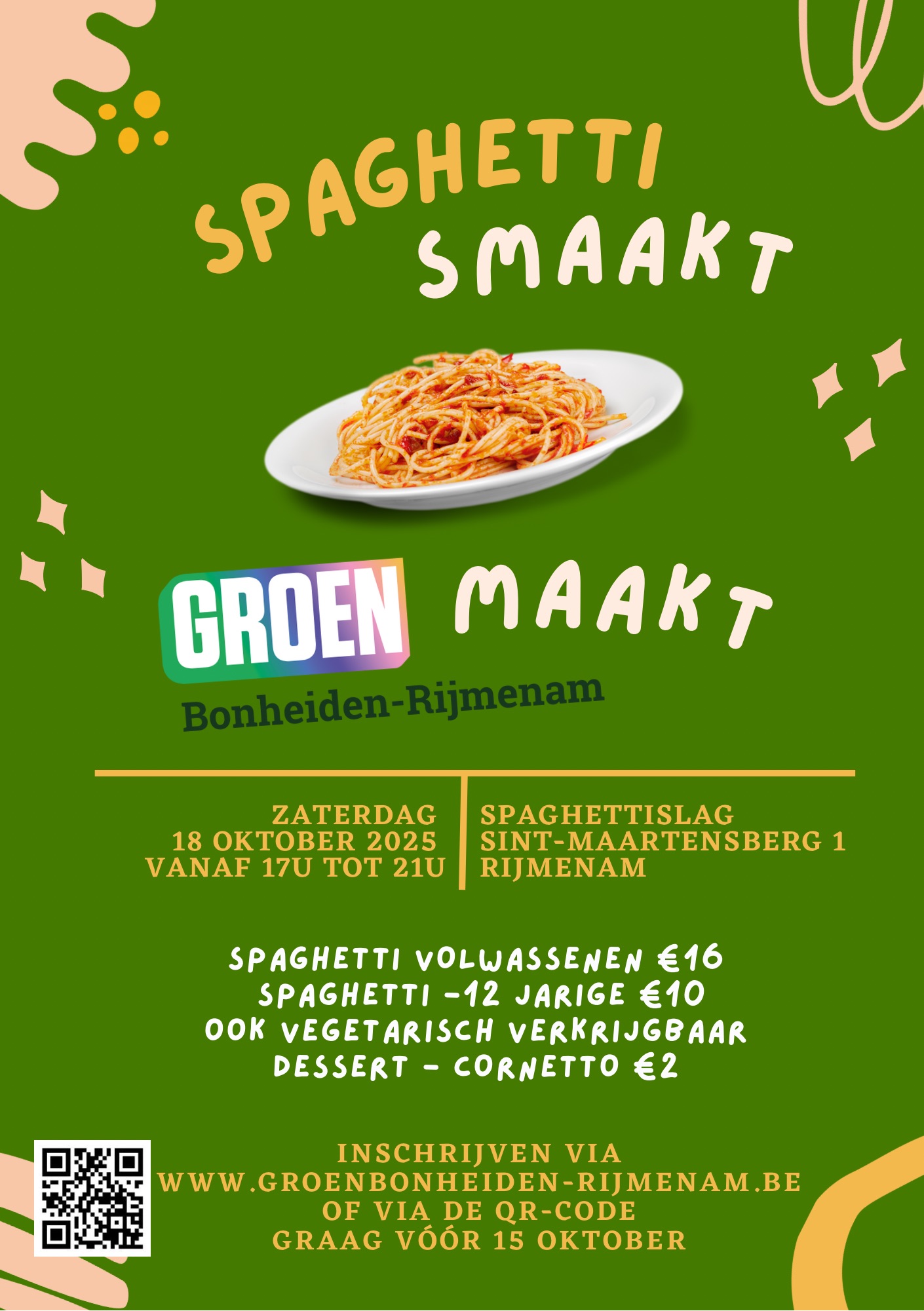 Spaghetti smaakt als Groen die maakt!