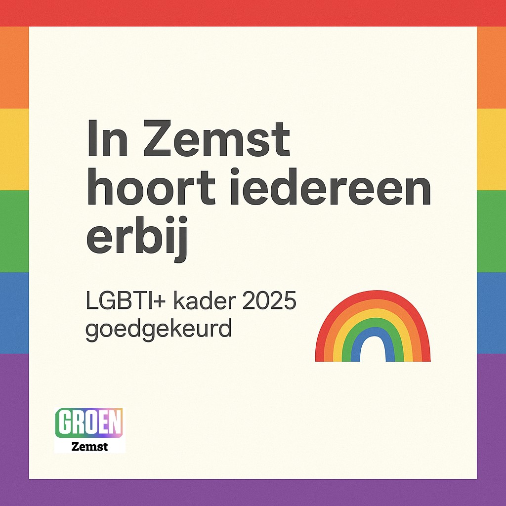 Zemst keurt LGBTI+ kader 2025 goed 
