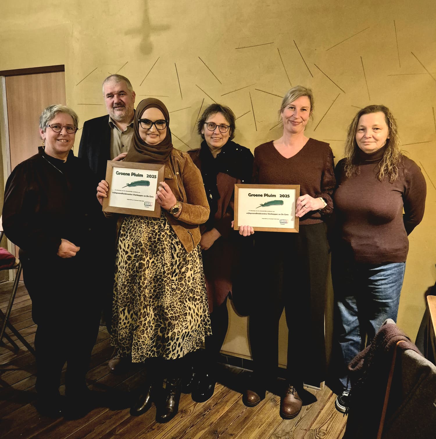 De ‘Groene Pluim’ gaat dit jaar naar wijkgezondheidscentra Vierkappes en De Gete