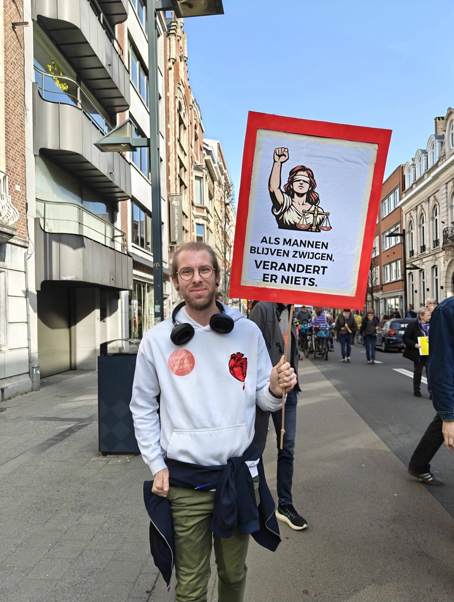 8 maart vrouwendag - Groen Aarschot aanwezig op de vrouwenmars Leuven