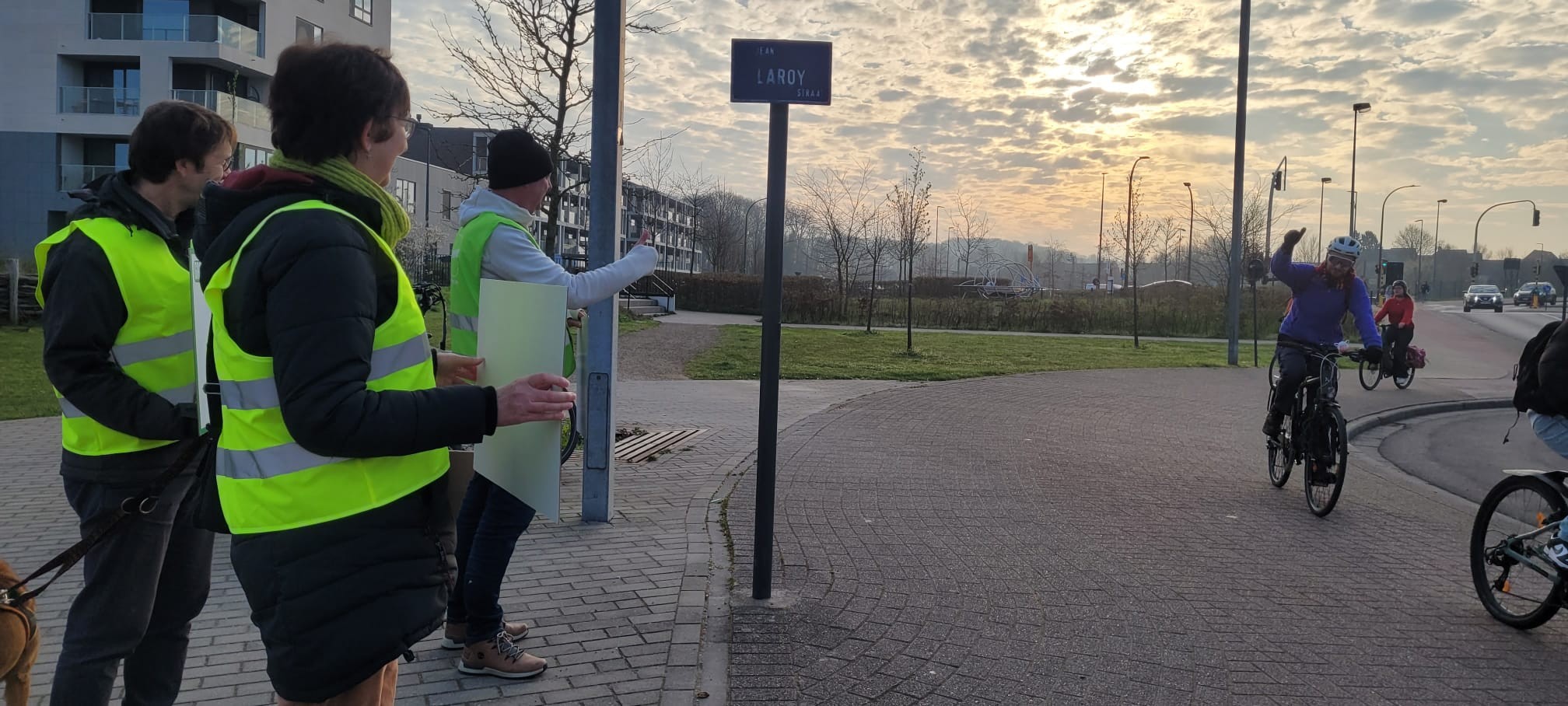 Groen Halle bedankt fietsers met applaus