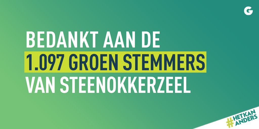 Bedankt Groen stemmers
