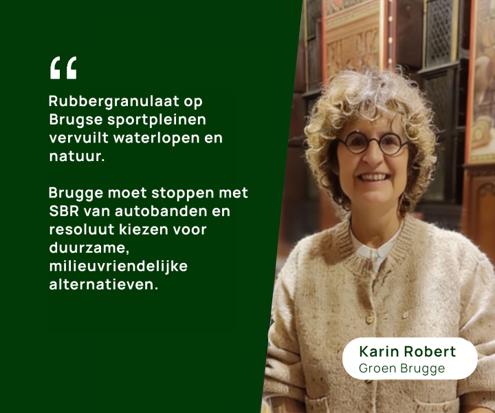 Groen Brugge waarschuwt voor milieuverontreiniging door rubbergranulaat op kunstgrasvelden