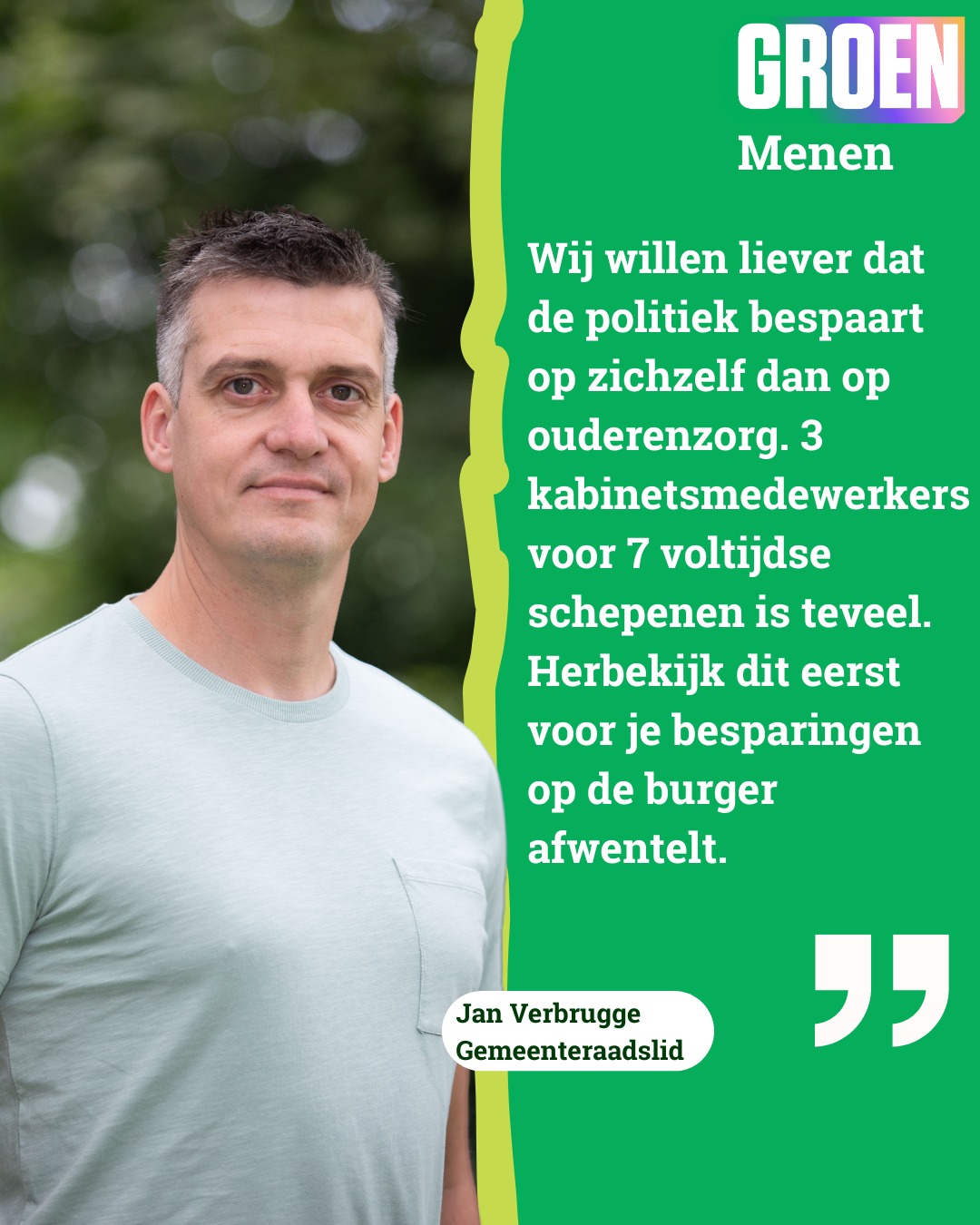 Nieuw organogram Stad Menen