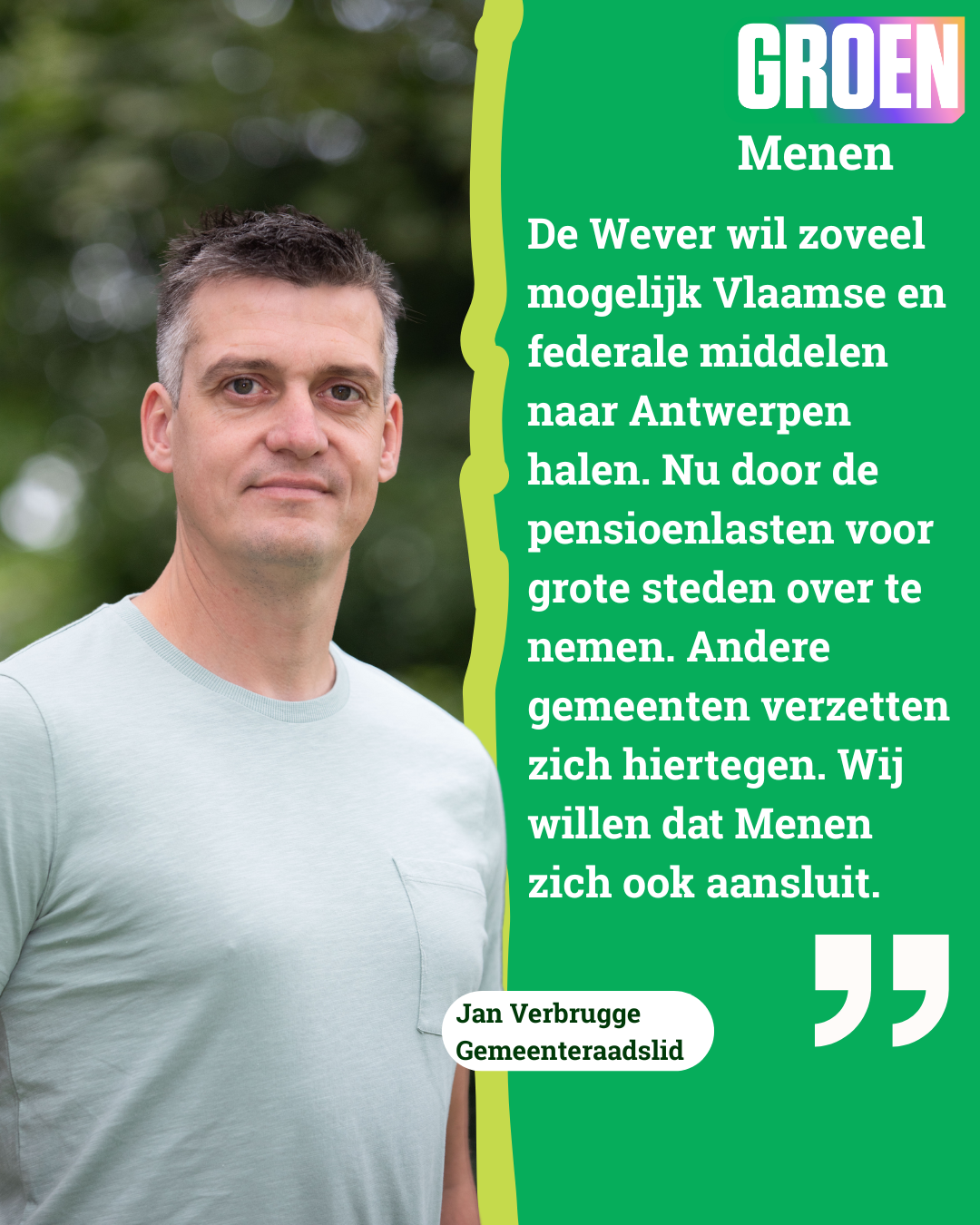 Gaat Menen mee in het verzet tegen responsabiliseringsbijdrage?