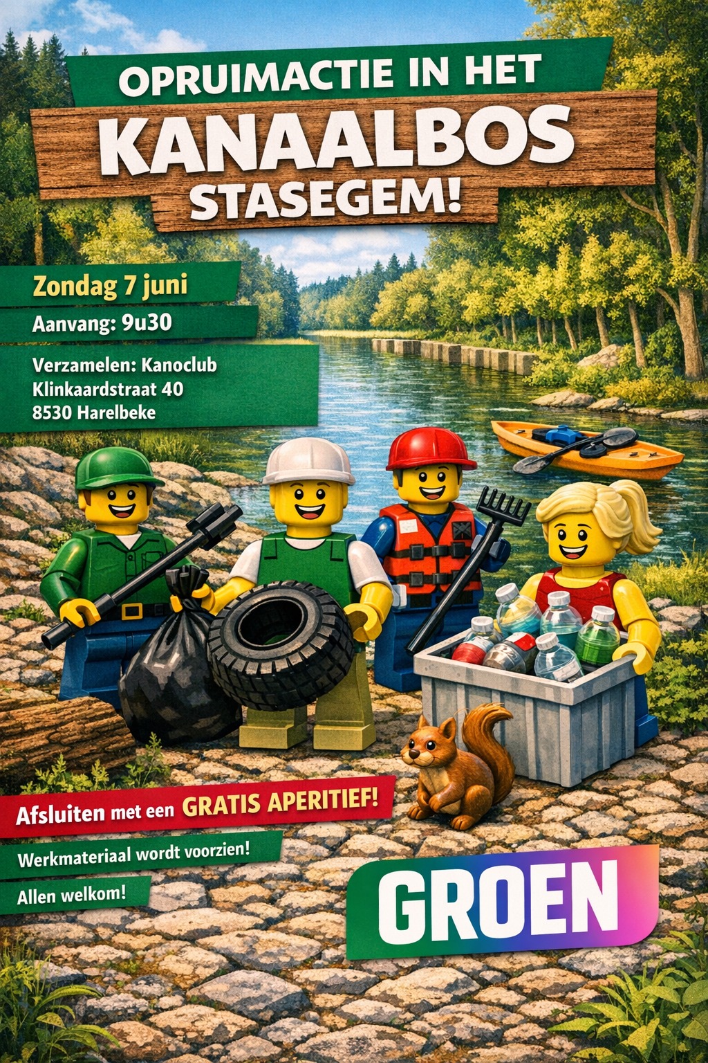 Opruimactie in het Kanaalbos