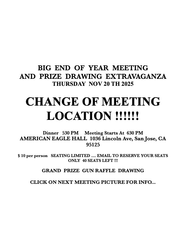 IMPORTANT !  GS2AC MEETING CHANGE LOCATION  THURS NOV 20  530PM