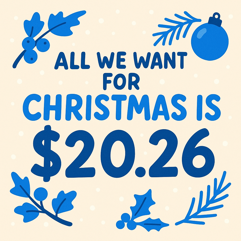 All We Want for Christmas is $20.26