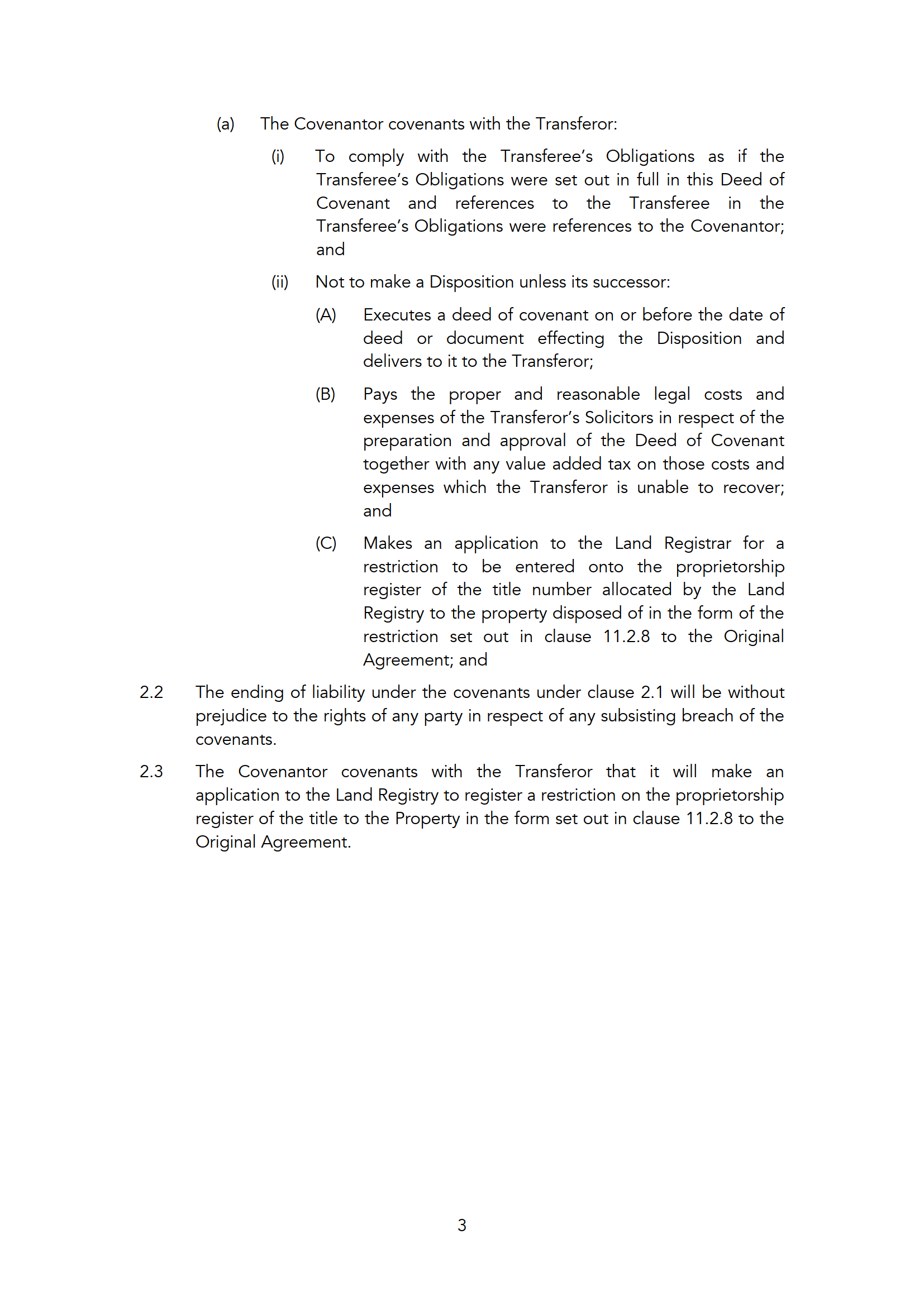 Deed of Covenant (BR) Hemswell Cliff Parish Council