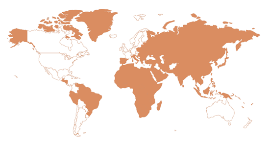 map showing countries with higher hepatitis b prevalence