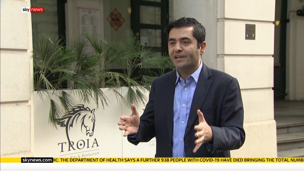 Ibrahim Dogus at Troia restaurant