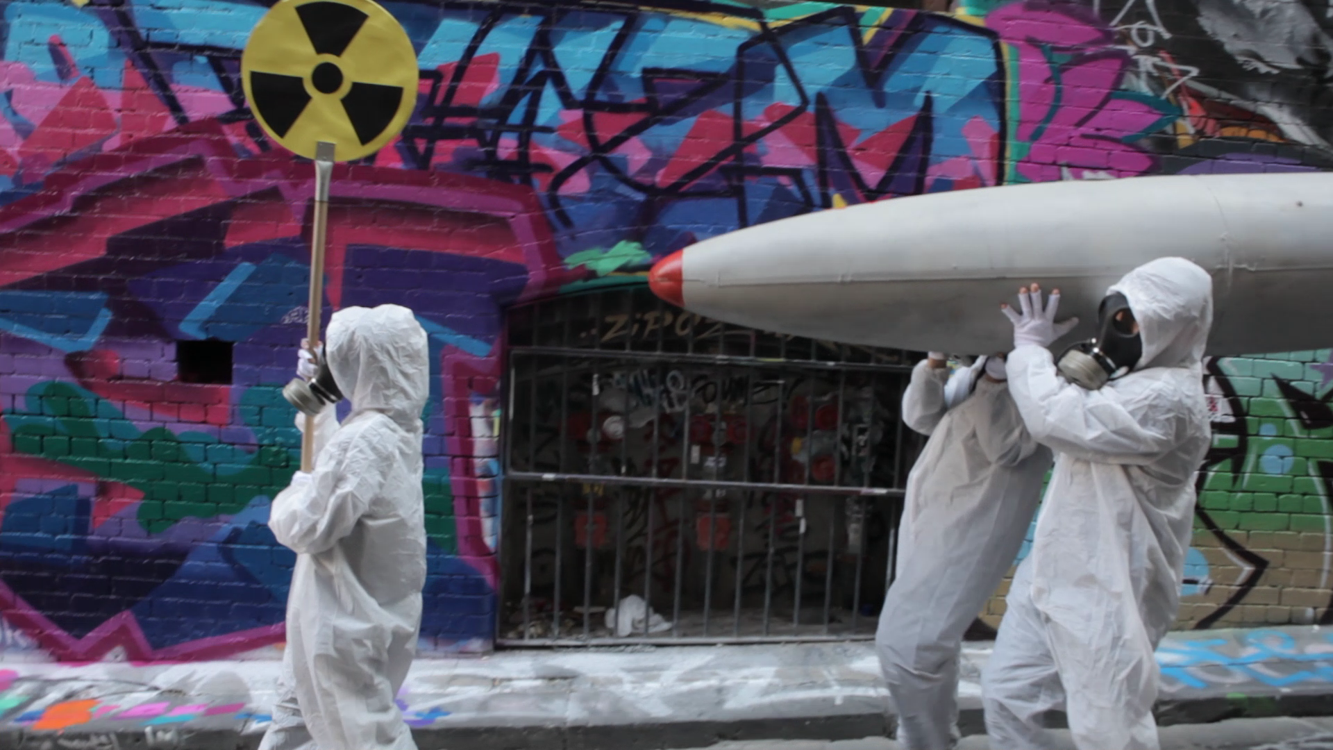 Un’azione antinucleare a Melbourne, Australia. Crediti: Jesse Boylan