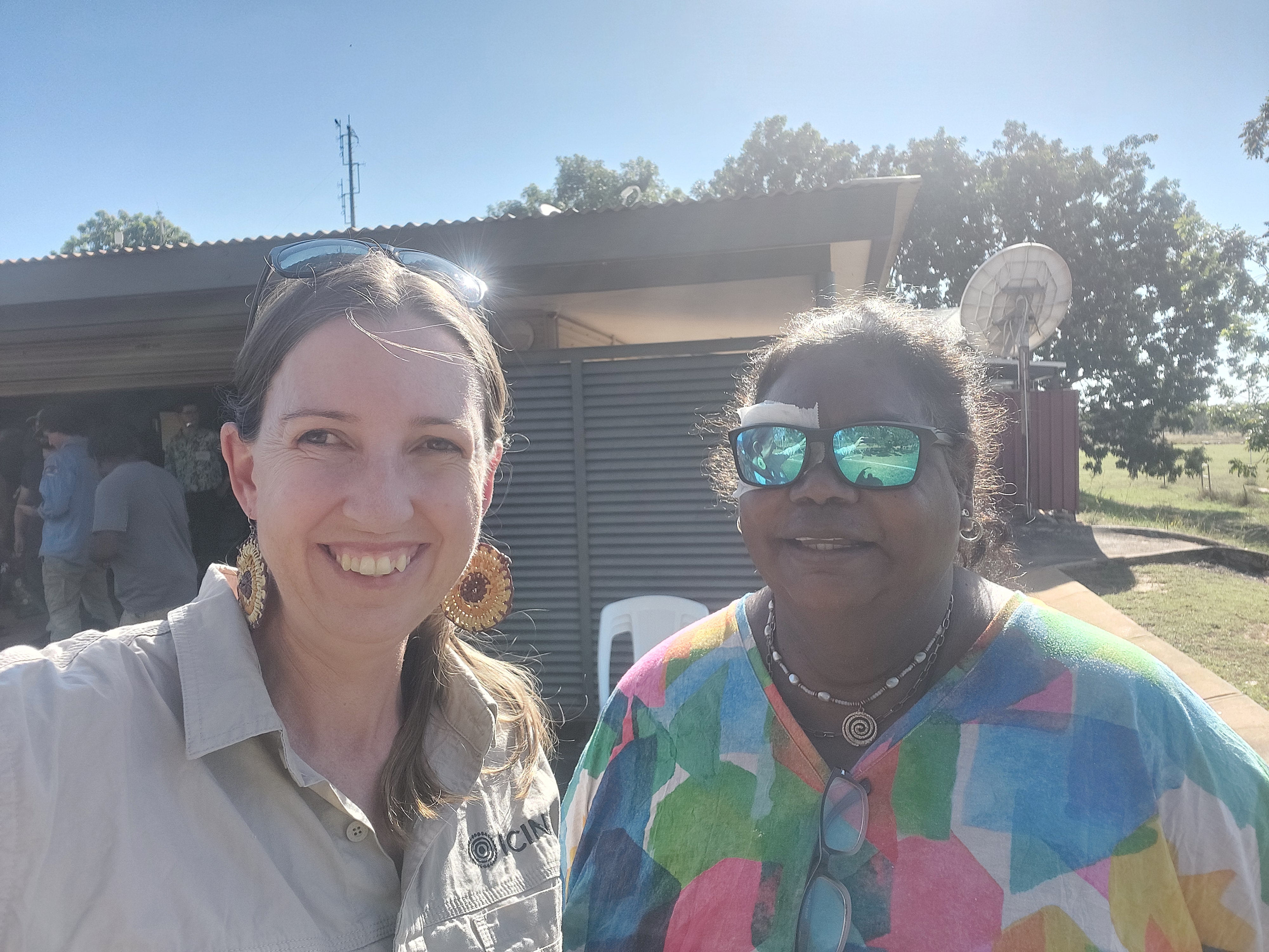 ICIN CEO Anna Boustead with ICIN Director with Wunambal Gaambera AC Chairwoman Catherine Goonack