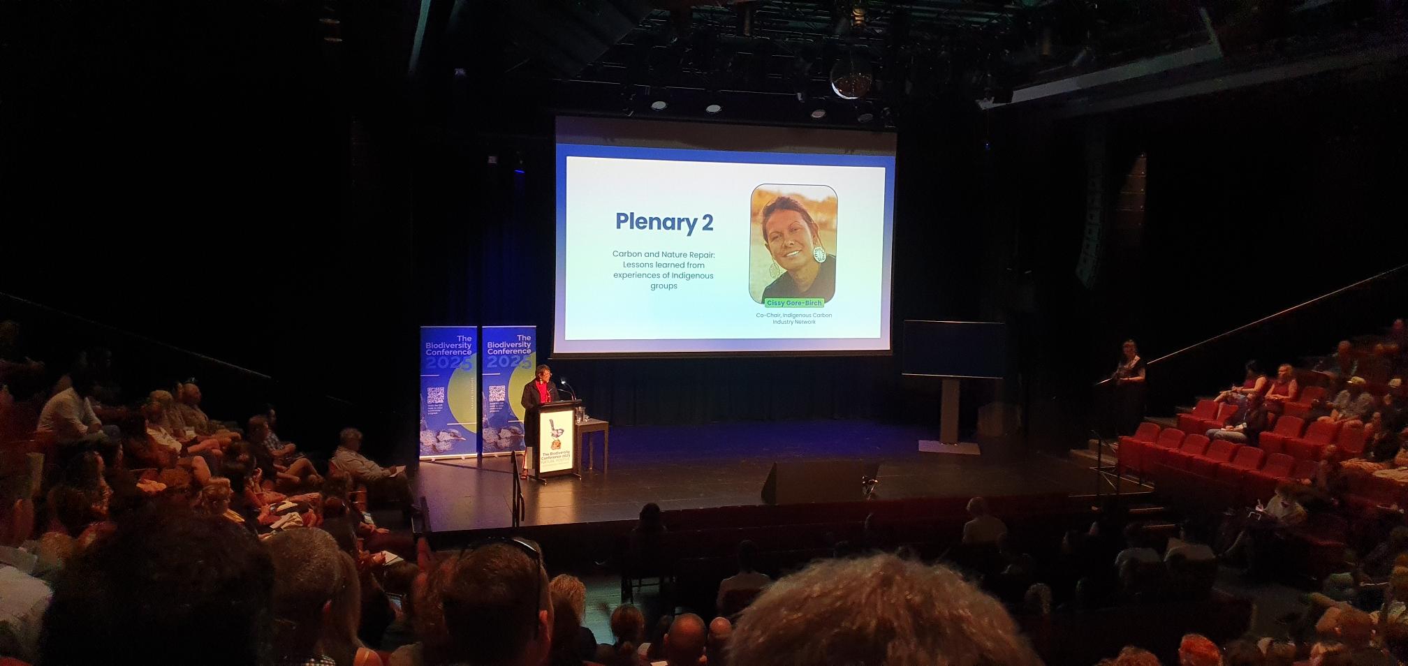 Cissy Gore-Birch OAM: Co-Chair, Indigenous Carbon Industry Network, delivering her keynote address, © Anika Valenti Cissy Gore-Birch OAM: Co-Chair, Indigenous Carbon Industry Network, delivering her keynote address, © Anika Valenti