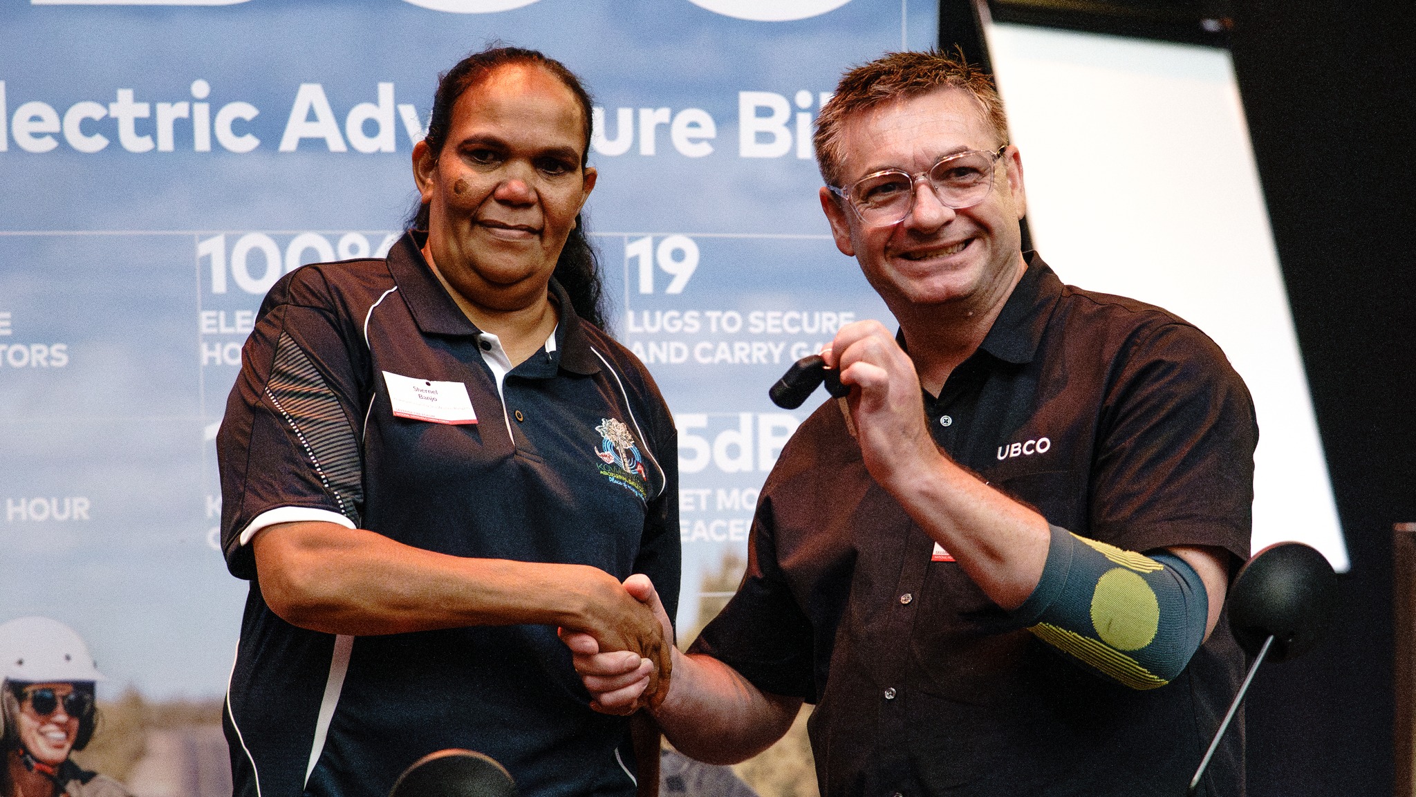 Brian Wilson (UBCO), Shernel Banjo (Kowanyama Aboriginal Shire Council)