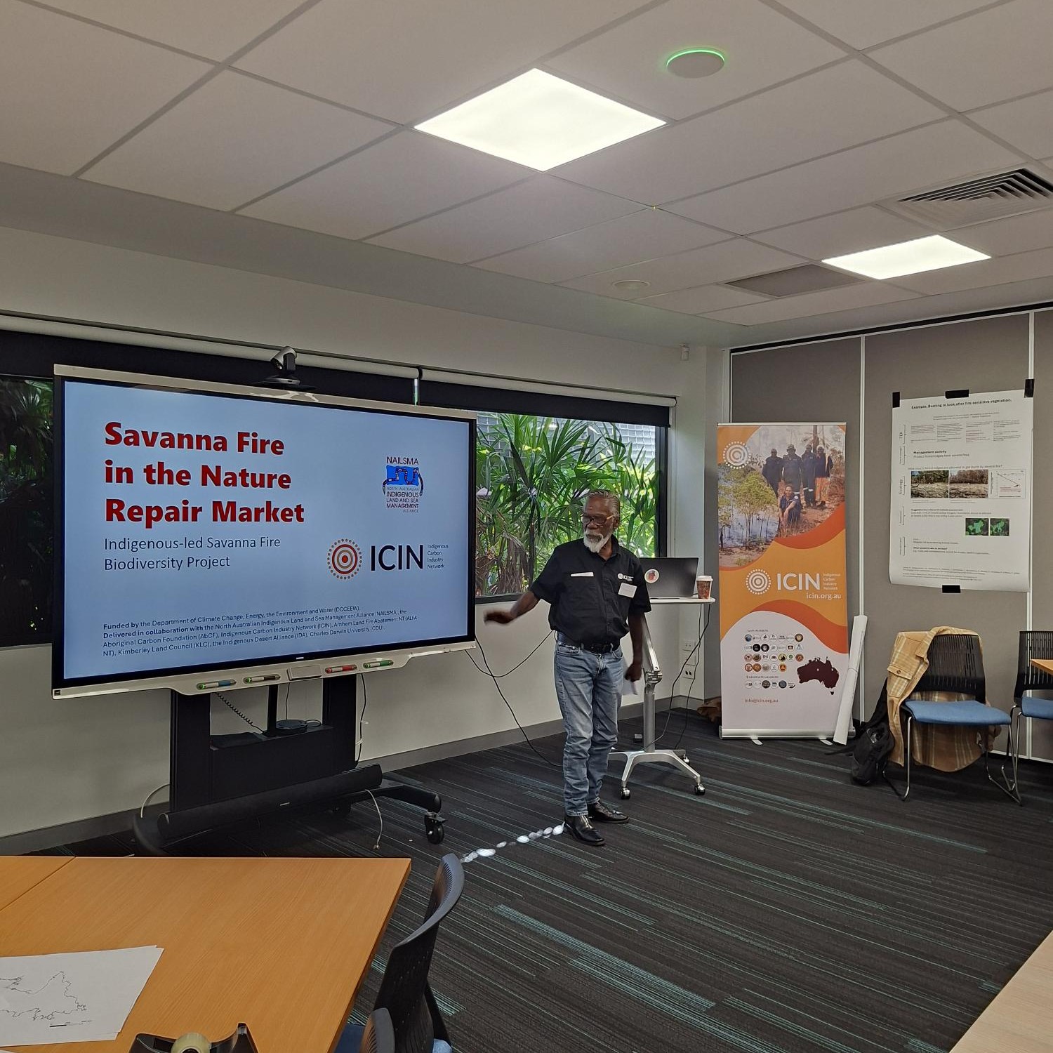 Dr Dean Yibarbuk, ICIN Co-Chair, Presenting at Workshop