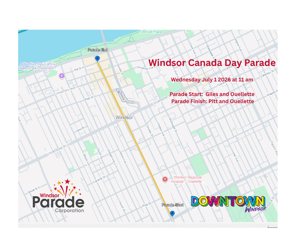 Canada Day Parade Map