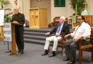 1308 - AIN - Kikanes, McCain & Grijalva Catholic Bishop Gerald Kicanas, Senator John McCain & Rep. Raul Grijalva challenged at AZ Interfaith conference with 150 in attendance.