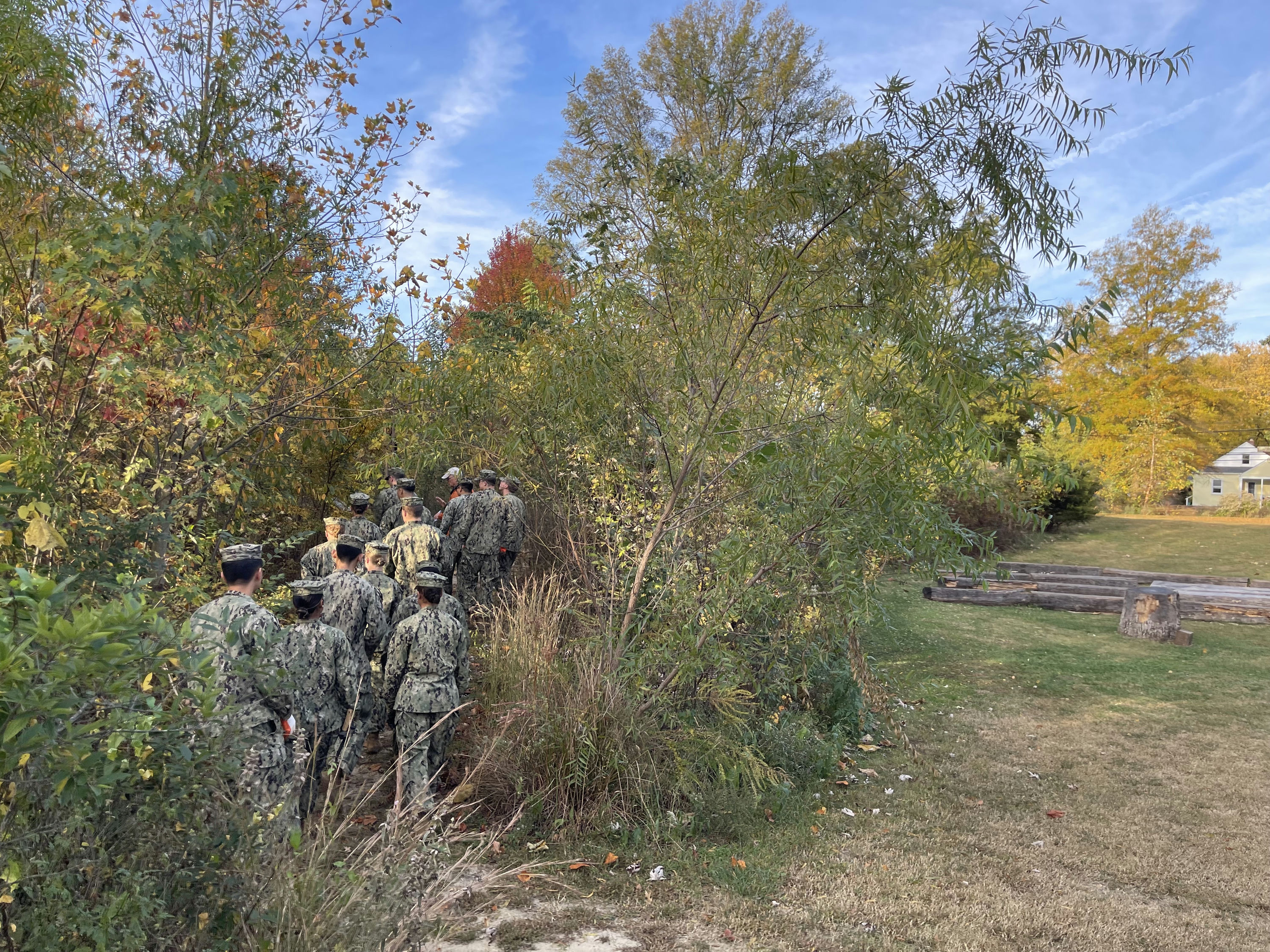 Midshipmen at St. Lukes Clean Up