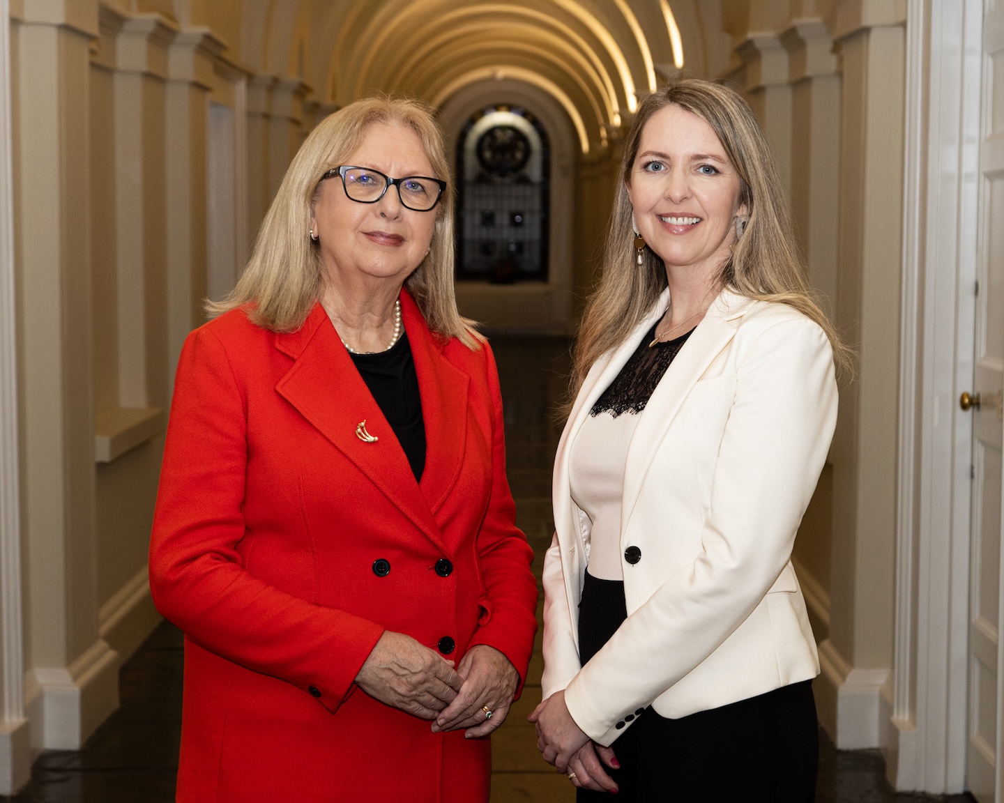 Former president of Ireland Dr Mary McAleese and IRLI Director Maria McCloskey Law Society Ireland.jpg
