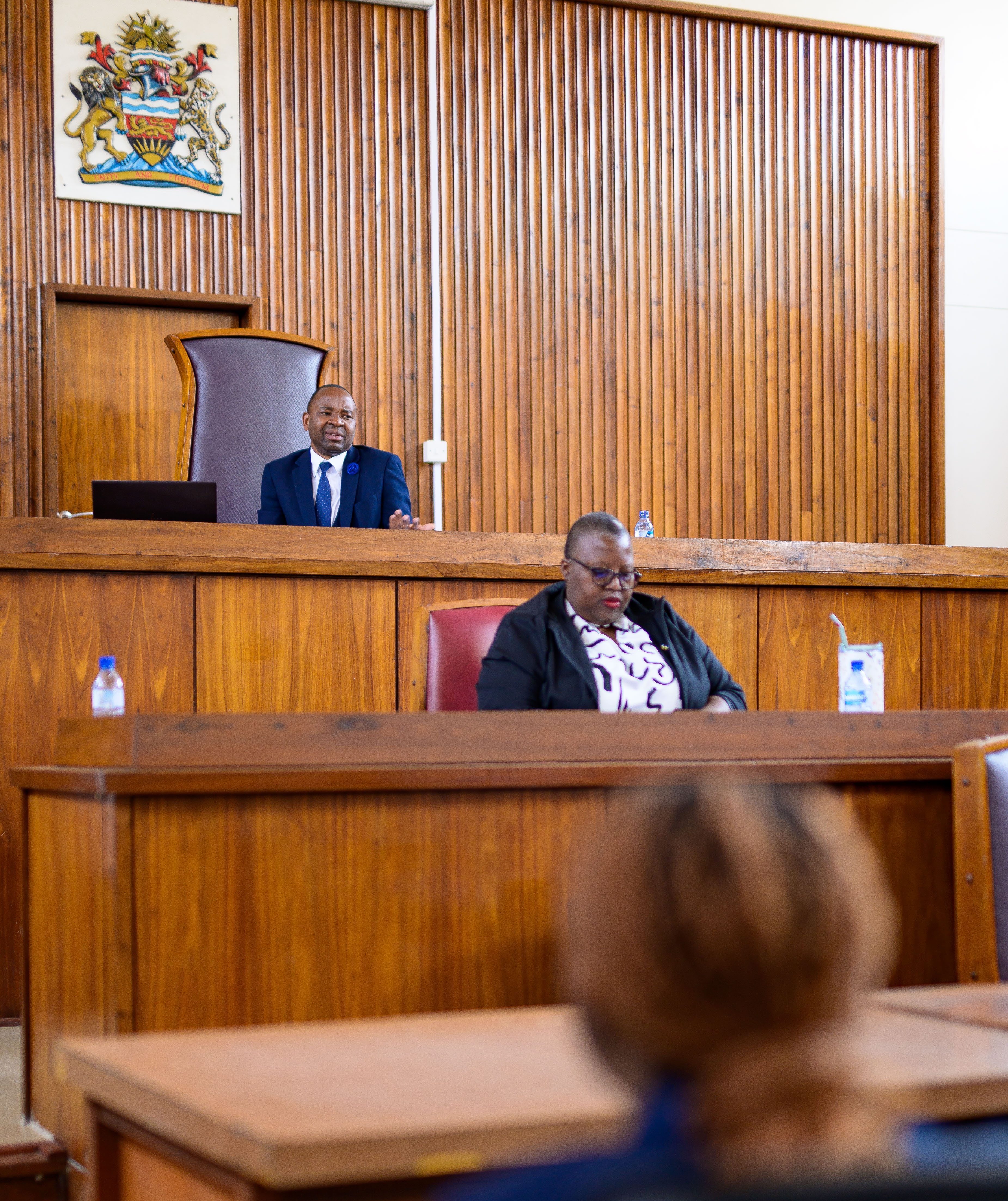 A trial at the end of the training Justice Zione Justice Mambulasa