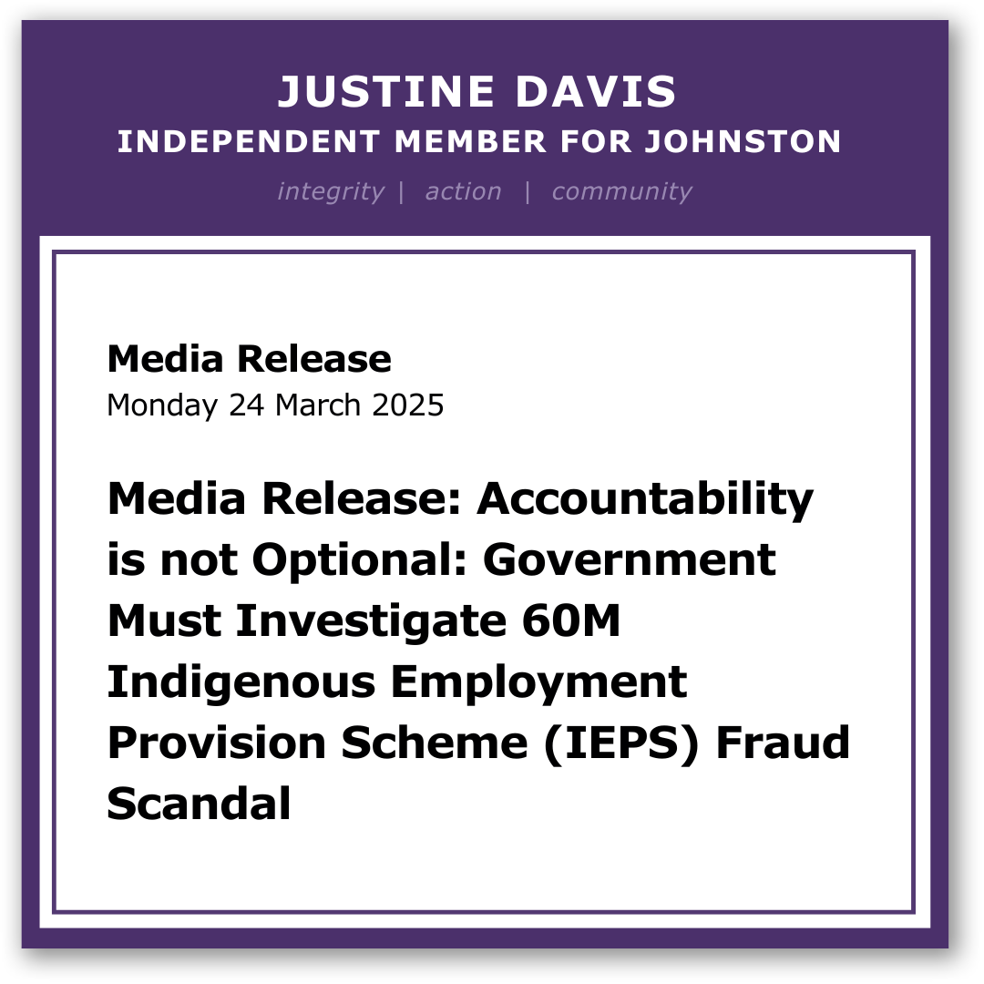 Accountability is not Optional: Government Must Investigate 60M Indigenous Employment Provision Scheme (IEPS) Fraud Scandal