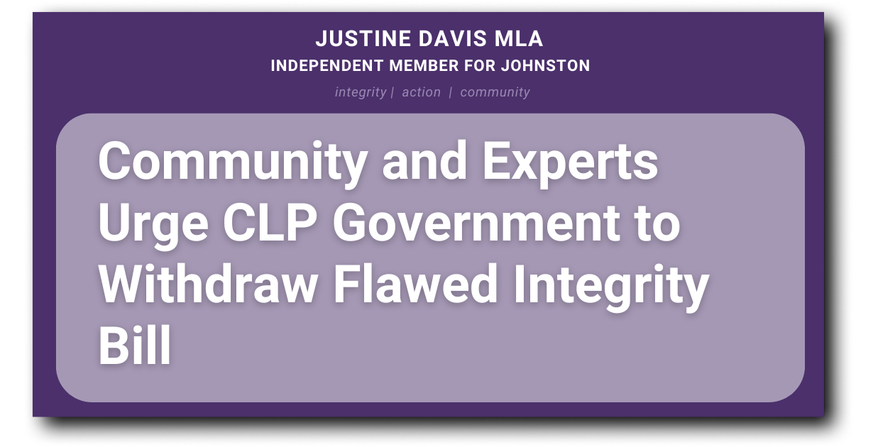 Community scrutiny - integrity