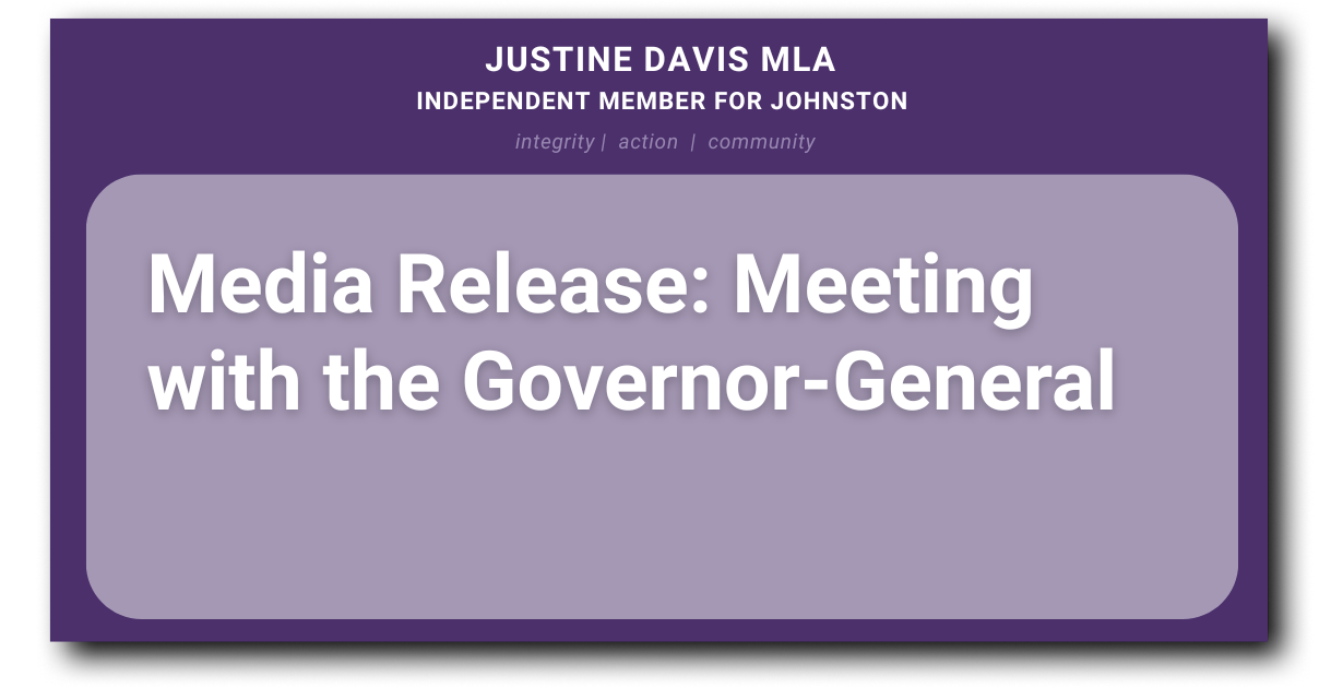 Media Release: Meeting with the Governor-General