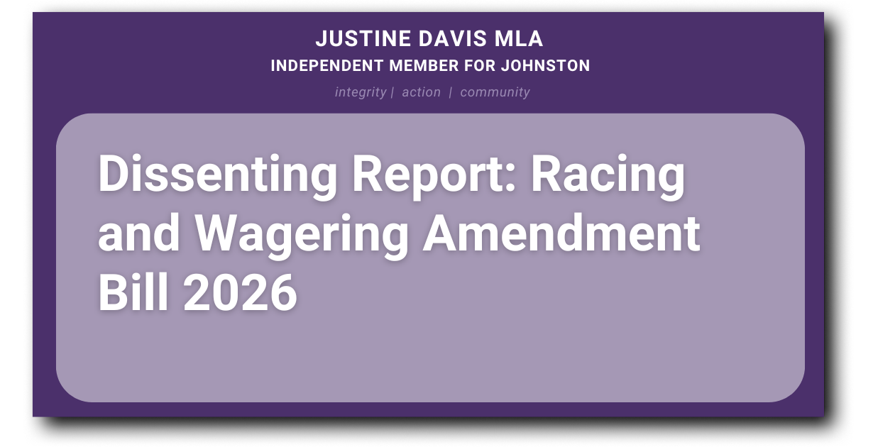 Racing and Wagering Amendment Bill 2026 (Serial 59)
