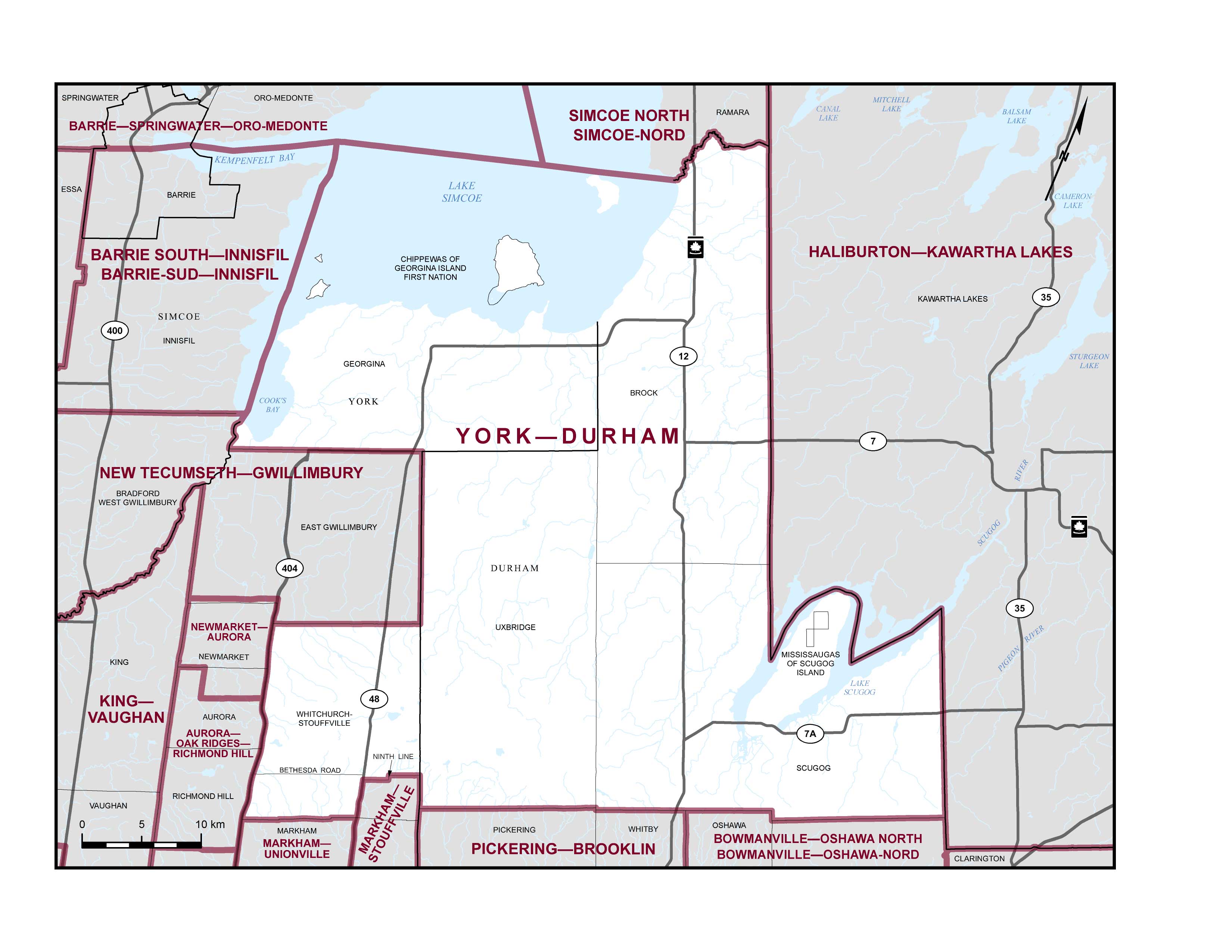 York Durham Riding Map
