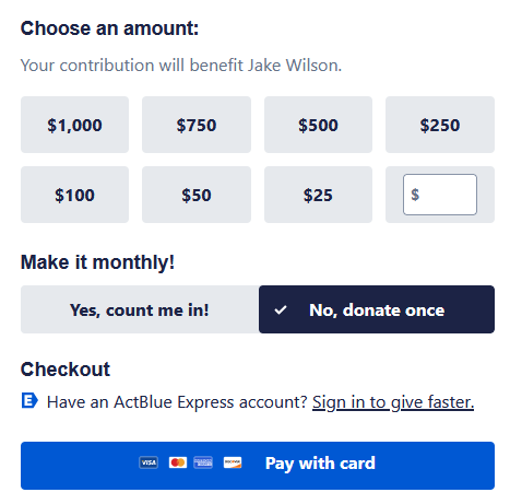 Actblue donation homepage Actblue donation homepage