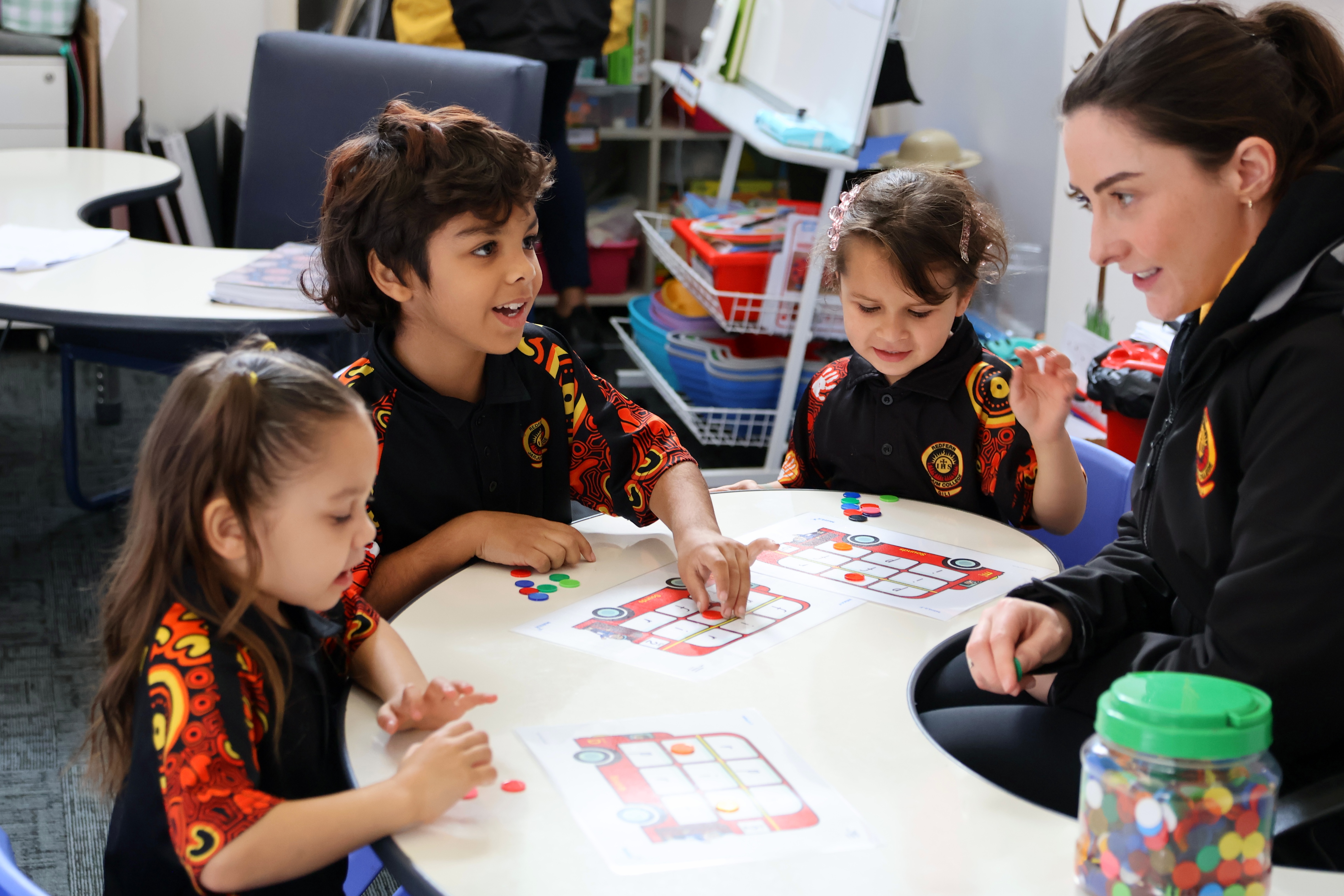 Students sharing a school experience at Redfern Jarjum College
