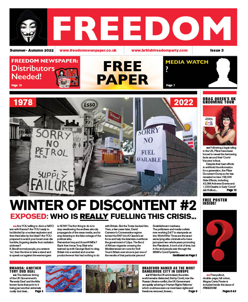 Support our Newspaper British Freedom Party