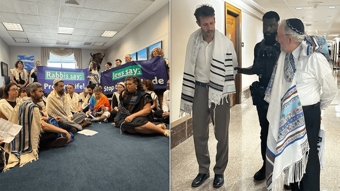 Rabbis taking action in Washington, DC for
food aid to Gaza
