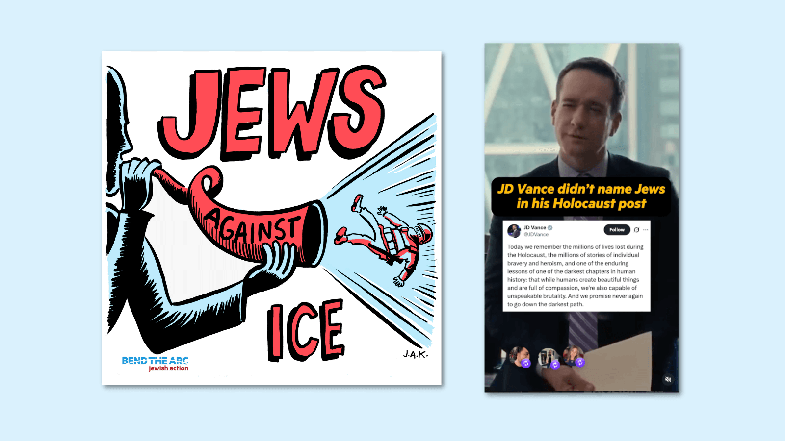 Jews Against ICE and JD Vance response video