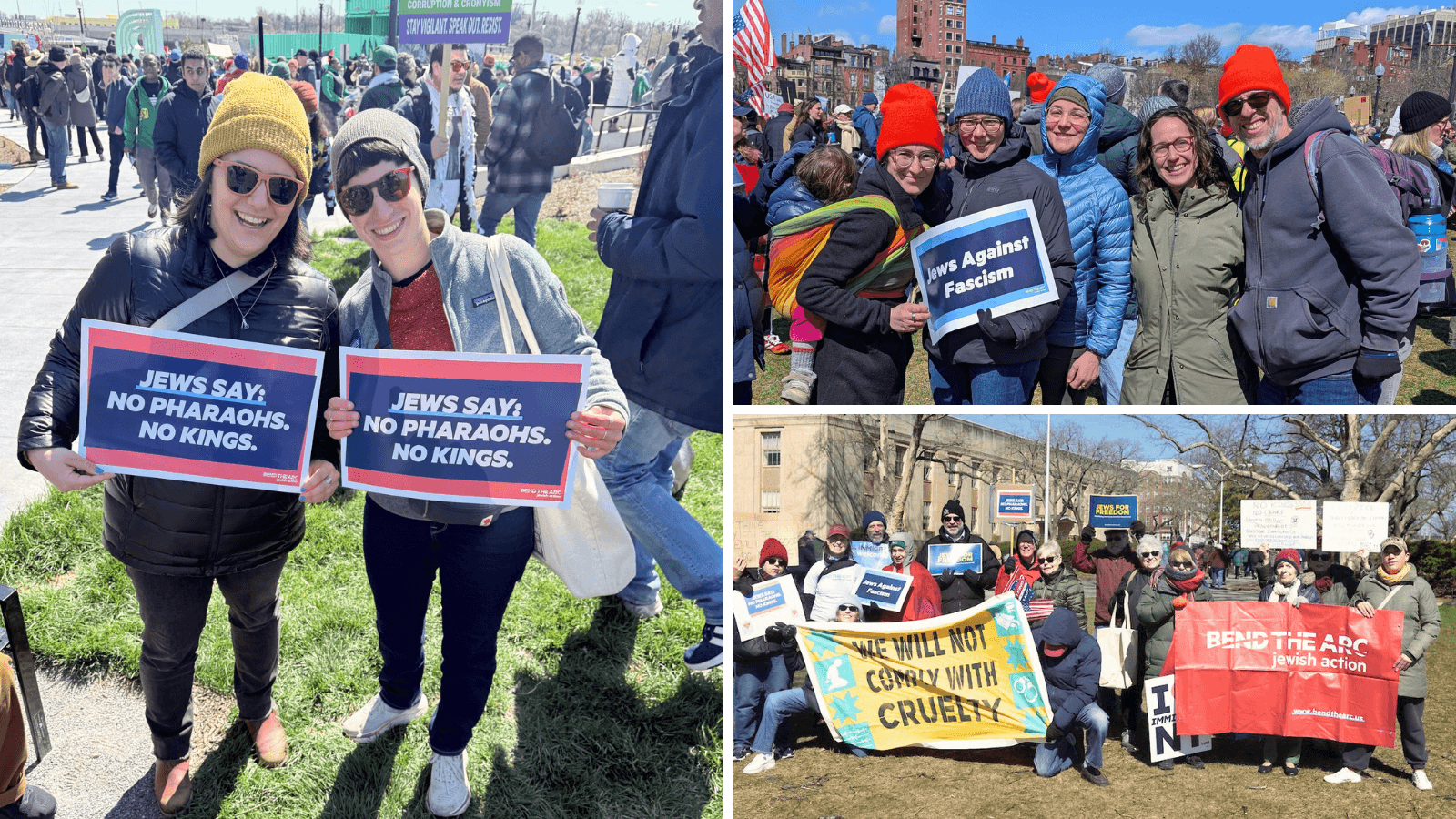 Photos of Jews and allies taking action for No Kings all around the country