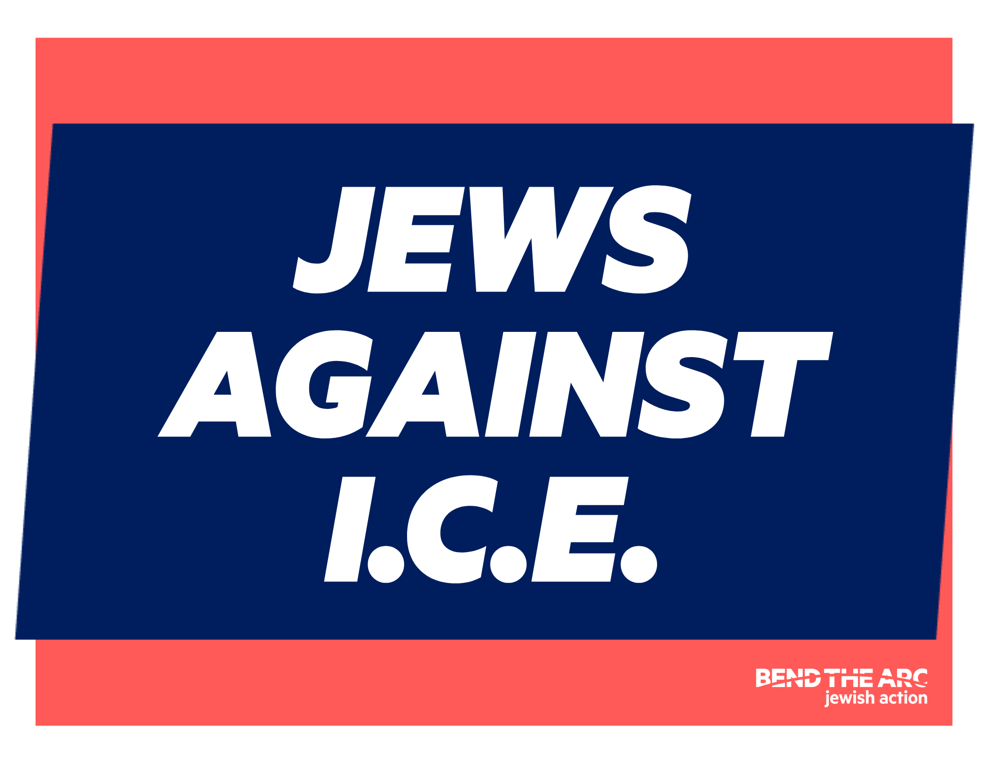 Immigrant Safety = Jewish Safety sign 