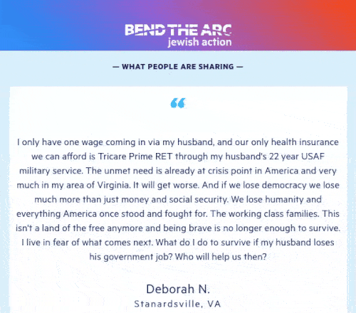 Stories submitted by our community about the impact of Trump's cruel budget bill