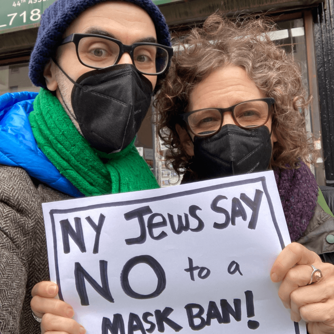 Bend the Arc leaders in New York taking action against a proposed
mask ban