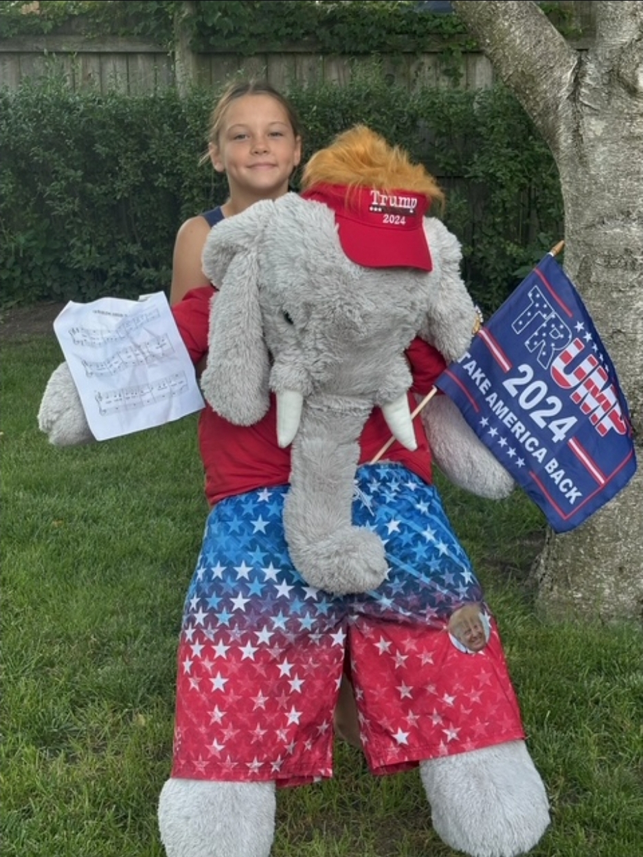 Winner of Kane County GOP Stuffed Elephant Raffle at Kane County Fair