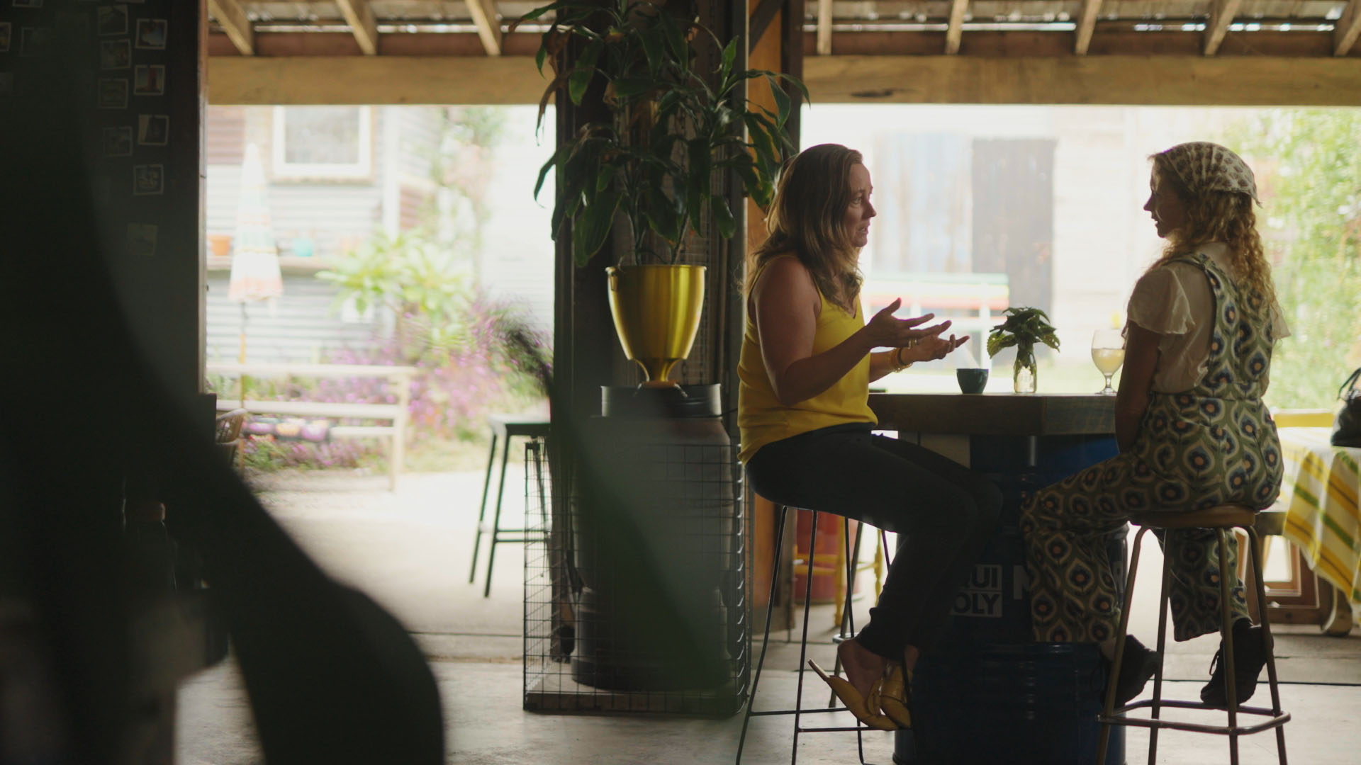 Kate talking with small business owner