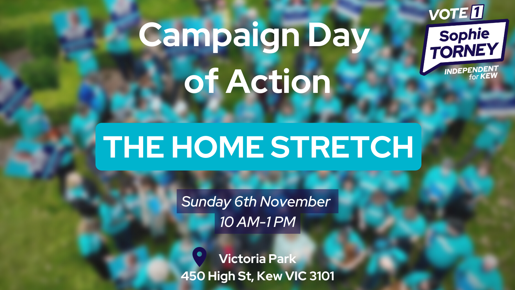 The Home Stretch Help us win Kew Sophie Torney for Kew